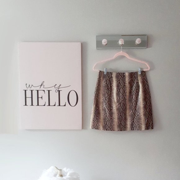 NWOT Sandro python snakeskin pattern leather mini skirt, L - Picture 13 of 13